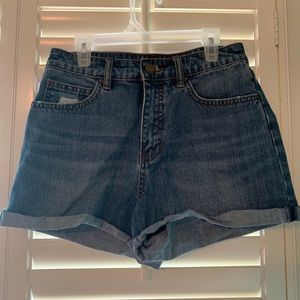 high waisted jean shorts
